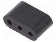 Spacer sleeve; LED; ØLED: 3mm; L: 4.8mm; black; UL94V-0; PVC DREMEC