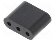 Spacer sleeve; LED; ØLED: 3mm; L: 6.4mm; black; UL94V-0; PVC DREMEC