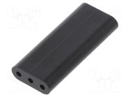 Spacer sleeve; LED; ØLED: 3mm; L: 19.1mm; black; UL94V-0; PVC DREMEC