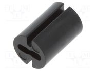 Spacer sleeve; LED; Øout: 4.8mm; ØLED: 3mm; L: 7mm; black; UL94V-0 DREMEC