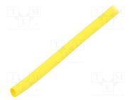 Heat shrink sleeve; glueless,flexible; 2: 1; 6.4mm; L: 10m; yellow TE Connectivity