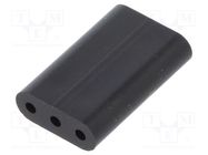 Spacer sleeve; LED; ØLED: 3mm; L: 12.7mm; black; UL94V-0; PVC DREMEC