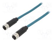 Plug; M12; PIN: 8; male; X code-ProfiNET; IP67; 48V; 500mA; straight BULGIN