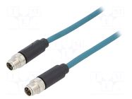 Cable: for sensors/automation; PIN: 8; 3m; 48V; 500mA; IP67; male BULGIN