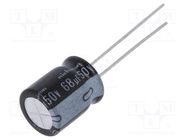 Capacitor: electrolytic; THT; 68uF; 50VDC; Ø10x12.5mm; Pitch: 5mm NICHICON