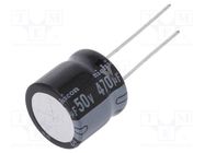 Capacitor: electrolytic; THT; 470uF; 50VDC; Ø16x15mm; Pitch: 7.5mm NICHICON