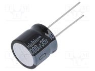 Capacitor: electrolytic; THT; 1000uF; 35VDC; Ø16x15mm; Pitch: 7.5mm NICHICON