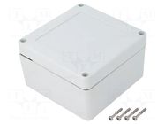 Enclosure: multipurpose; X: 105mm; Y: 105mm; Z: 60mm; ZP; light grey KRADEX