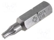 Screwdriver bit; Torx®; TX10; 1/4"; Overall len: 25mm WERA