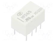 Relay: electromagnetic; DPDT; Ucoil: 5VDC; 2A; 0.5A/125VAC; PCB HONGFA RELAY