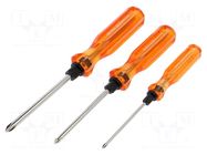 Kit: screwdrivers; Phillips,slot; 3pcs. ENGINEER