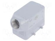 Enclosure for connectors: HDC; size 57.27; for cable; angled ILME