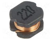 Inductor: wire; SMD; 22uH; 55mΩ; ±15%; 3x3.5x2mm; 580mA; -40÷125°C TRACO POWER