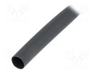 Heat shrink sleeve; thin walled,flexible; 2: 1; 6.4mm; black; reel HELLERMANNTYTON