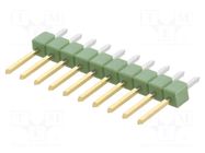 Connector: pin strips; pin header; male; PIN: 10; AMPMODU MOD II TE Connectivity