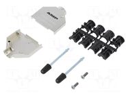 connector Metal backshell 15 way Top Entry-KIT TE Connectivity