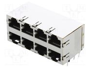 STK MJ ASSY,8POS,2X4,SHLD,CAT5 TE Connectivity