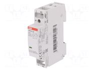 Contactor: 2-pole installation; 16A; 230VAC,230VDC; NC + NO; ESB ABB