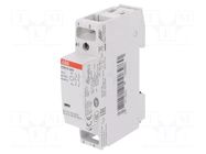 Contactor: 2-pole installation; 16A; 24VAC,24VDC; NO x2; ESB ABB