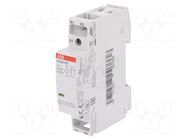 Contactor: 2-pole installation; 20A; 24VAC,24VDC; NC x2; ESB ABB