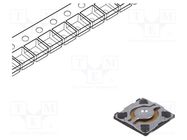 Microswitch TACT; SPST; Pos: 2; 0.02A/15VDC; SMT; 4.1x4.1x0.35mm PANASONIC