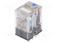 Relay: electromagnetic; 4PDT; Ucoil: 24VDC; Icontacts max: 5A; MY4 OMRON