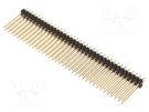 Pin header; pin strips; male; PIN: 72; straight; 2.54mm; THT; 2x36 FISCHER ELEKTRONIK