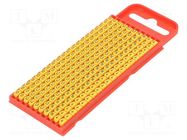 Markers; Marking: L1,L2,L3,N,ground; 2÷2.8mm; polyamide; yellow HELLERMANNTYTON