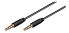 Cable 3.5mm 4pin plug - 3.5mm 4pin plug 1.5m stereo, black