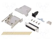 Connector: D-Sub; PIN: 25; plug; female; crimped; for cable; black ENCITECH