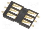 Connector: for cards; SIM; without cover,without ejector; SMT ATTEND