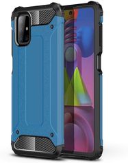 Hybrid Armor Case Tough Rugged Cover for Samsung Galaxy M51 blue, Hurtel