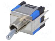 Switch: toggle; Pos: 2; DPDT; ON-ON; 0.4A/48VAC; 0.01A/48VDC; D2 NKK SWITCHES