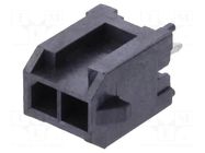Connector: wire-board; socket; male; PIN: 2; Minitek® Pwr 3.0; THT AMPHENOL COMMUNICATIONS SOLUTIONS