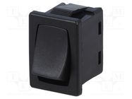 ROCKER; SPST NC + NO; Pos: 2; ON-OFF; 6A/250VAC; black; none; CW NKK SWITCHES