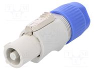 Connector: circular; male; CLIFFCON-P; 20A; 250VAC; for cable; grey CLIFF