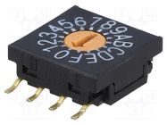 Encoding switch; HEX/BCD; Pos: 16; SMT; Rcont max: 100mΩ; 10x10x4mm NKK SWITCHES