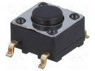 Microswitch TACT; SPST; Pos: 2; 0.1A/28VDC; 6.2x6.2x4.4mm; 4.4mm NKK SWITCHES