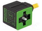 Valve connector; plug; Type: A; PIN: 4; 18mm; female; 24VDC; 4A; 24VAC MURR ELEKTRONIK