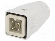 Connector: HDC; plug; male; EPIC KIT; PIN: 4; 23A; 400V; 3+PE; M20 LAPP