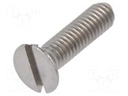 Screw; M2.5x10; 0.45; Head: countersunk; slotted; 0.6mm; DIN 963A BOSSARD
