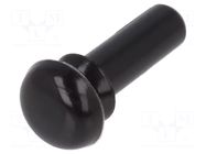 Rivet; polyamide; L.rivet: 7.2mm; black; dismountable,push-in DREMEC