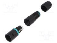 Connector: AC supply; screw terminal; male; TH381; 5.8÷6.9mm; 400V TECHNO