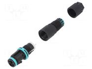 Connector: AC supply; screw terminal; female; TH381; 5.8÷6.9mm TECHNO