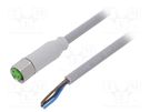 Connection lead; M8; PIN: 3; straight; 5m; plug; 60VAC; -25÷80°C; PVC MURR ELEKTRONIK