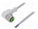 Connection lead; M12; PIN: 4; angled; 5m; plug; 250VAC; -25÷80°C; PVC MURR ELEKTRONIK