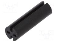 Spacer sleeve; LED; Øout: 4.8mm; ØLED: 3mm; L: 15.9mm; black; UL94V-0 DREMEC