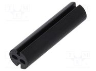 Spacer sleeve; LED; Øout: 4mm; ØLED: 3mm; L: 15.9mm; black; UL94V-0 DREMEC