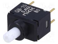 Switch: push-button; Pos: 2; SPDT; 0.01A/28VAC; 0.01A/28VDC; 500MΩ NKK SWITCHES