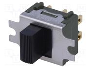 Switch: slide; Pos: 2; DPDT; 0.01A/28VAC; 0.4A/28VDC; ON-ON; MS NKK SWITCHES